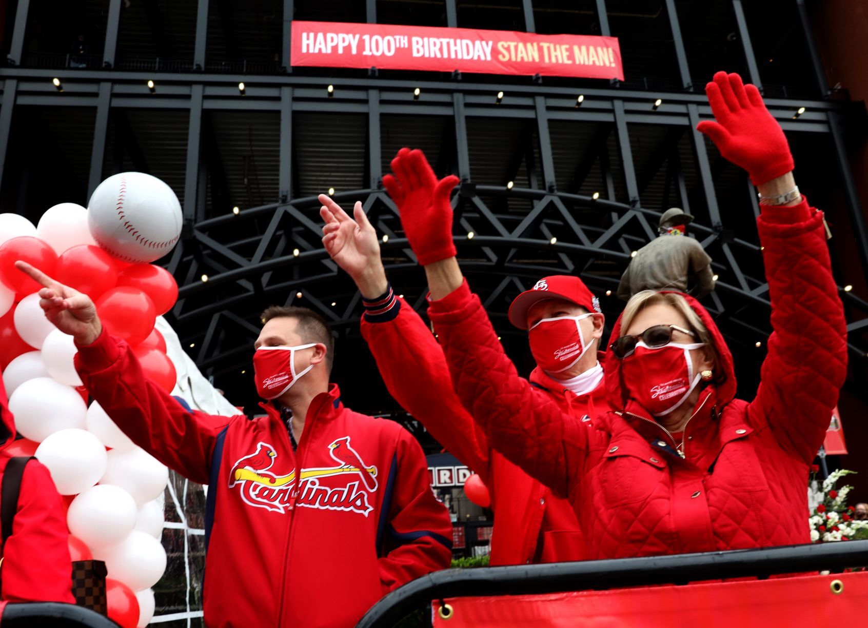 Drive-by parade celebrating 100th anniversary of The Man’s birth